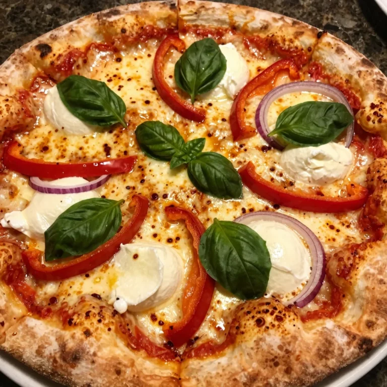 Roasted Red Pepper Pizza