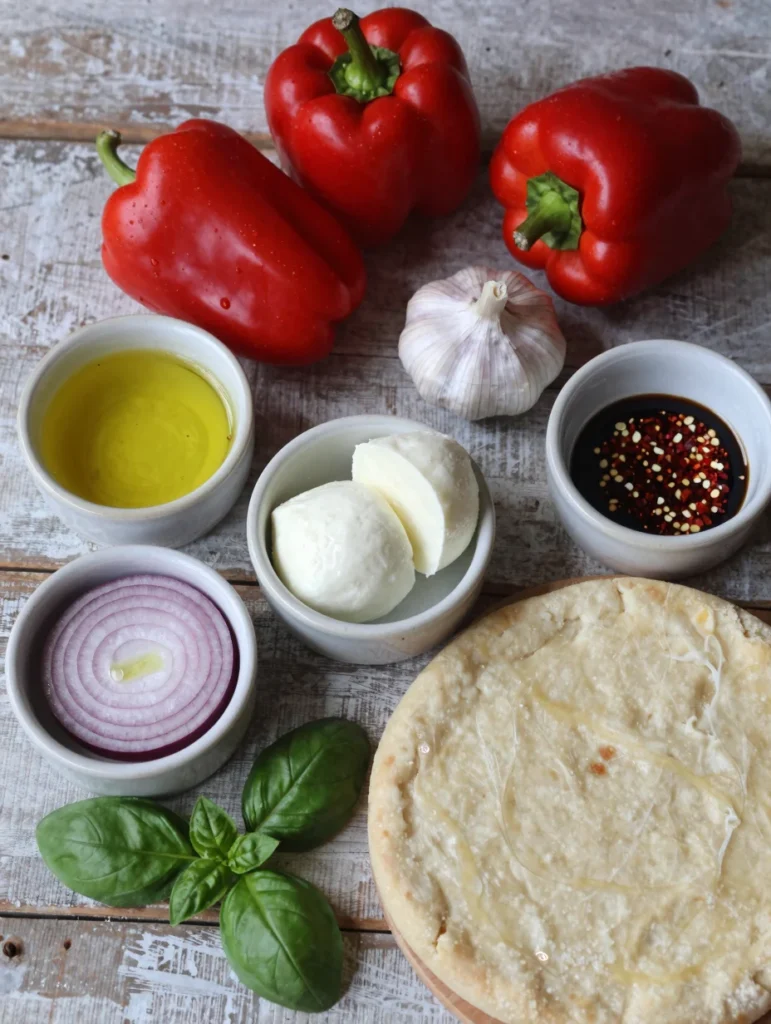 Roasted Red Pepper Pizza