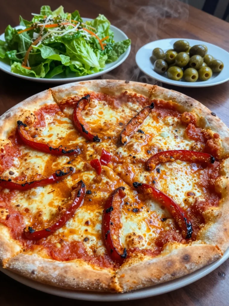 Roasted Red Pepper Pizza