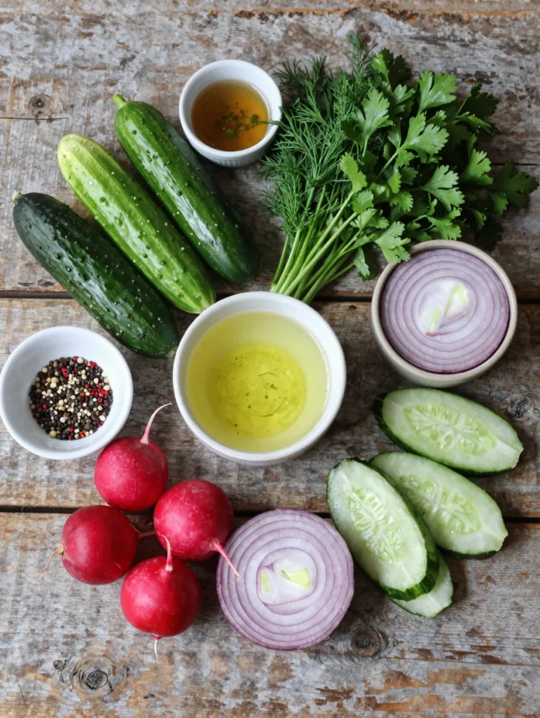 Summer Green Salad with Vinaigrette