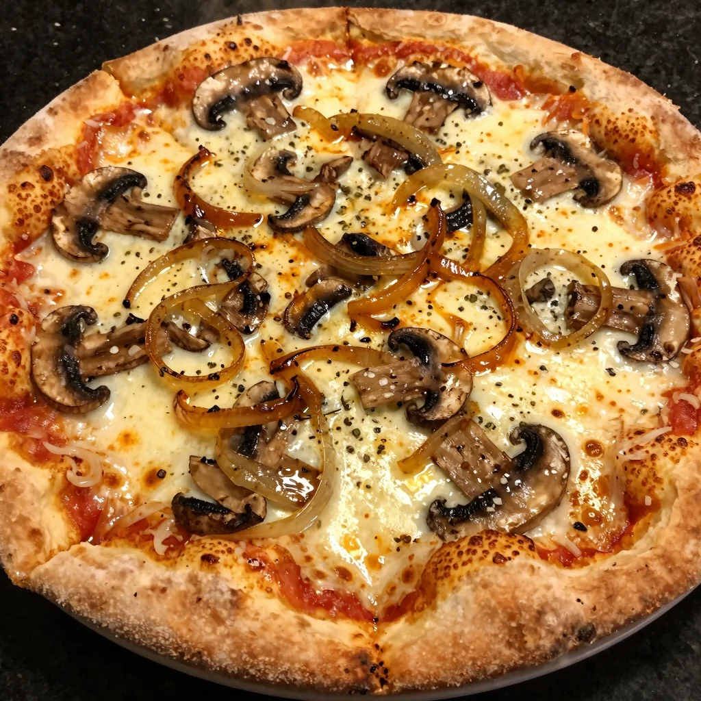 Sweet Onion and Mushroom Pizza
