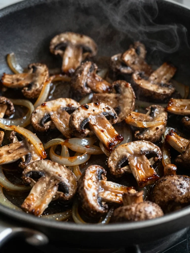 Sweet Onion and Mushroom Pizza