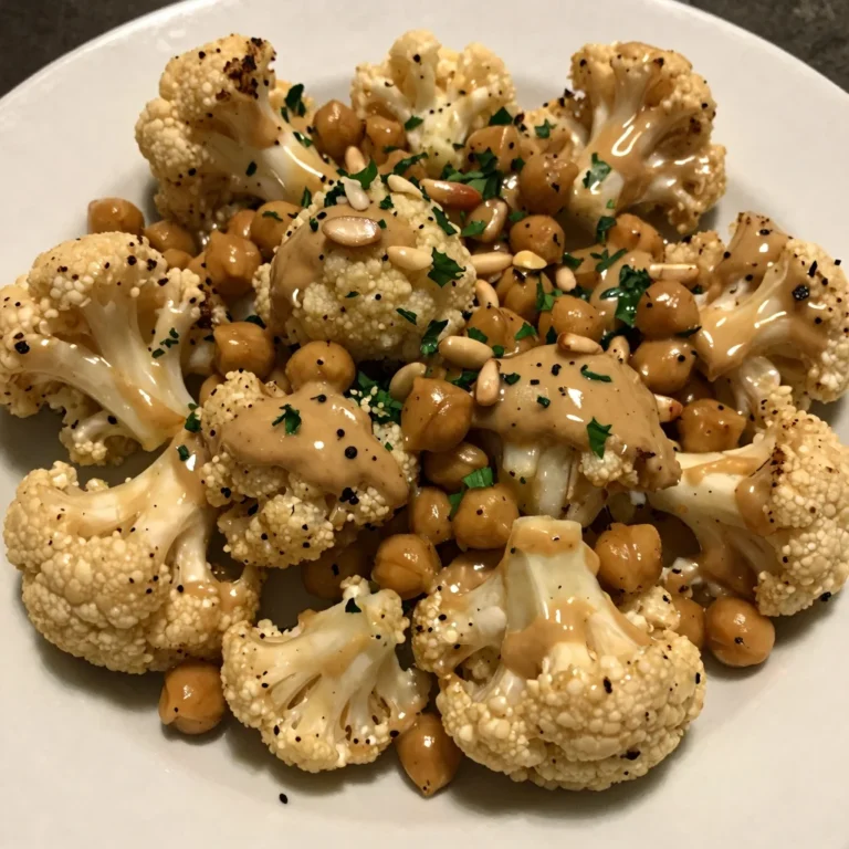 Tahini Roasted Cauliflower Salad