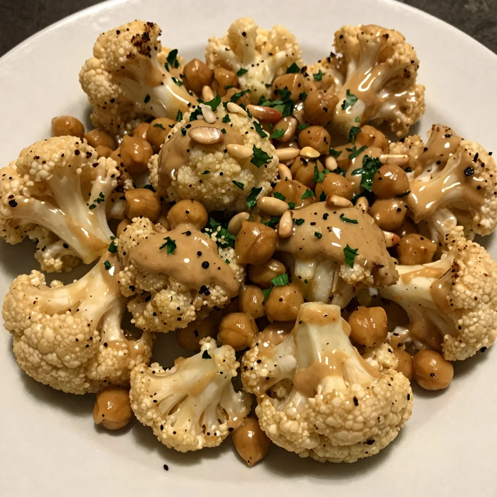 Tahini Roasted Cauliflower Salad