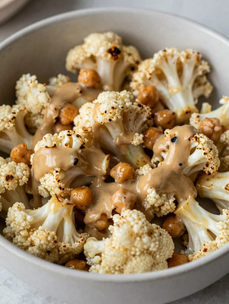 Tahini Roasted Cauliflower Salad