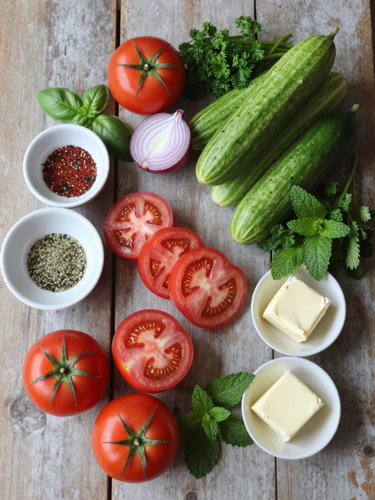 Tomato Cucumber Herb Salad