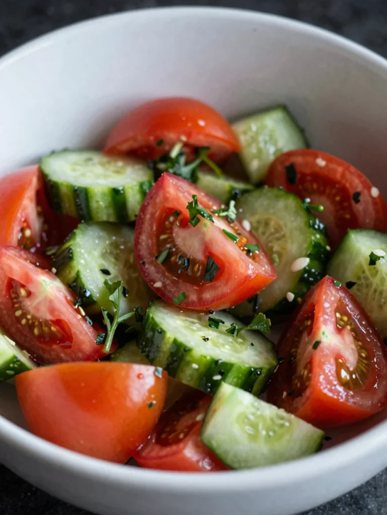 Tomato Cucumber Herb Salad