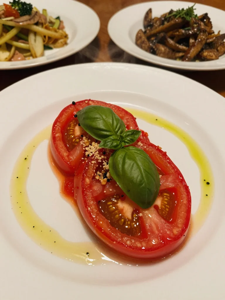 Tomato Water with Basil Oil