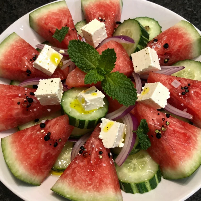 Watermelon and Cucumber Salad