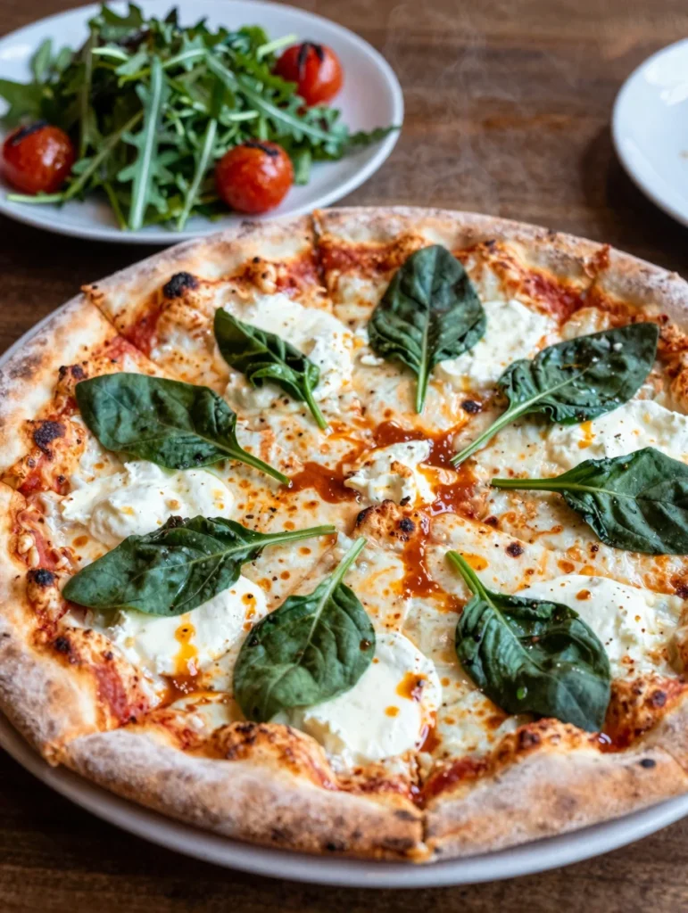 White Pizza with Ricotta and Spinach