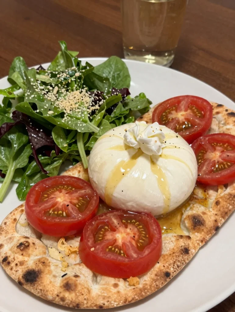 Burrata and Tomato Flatbread