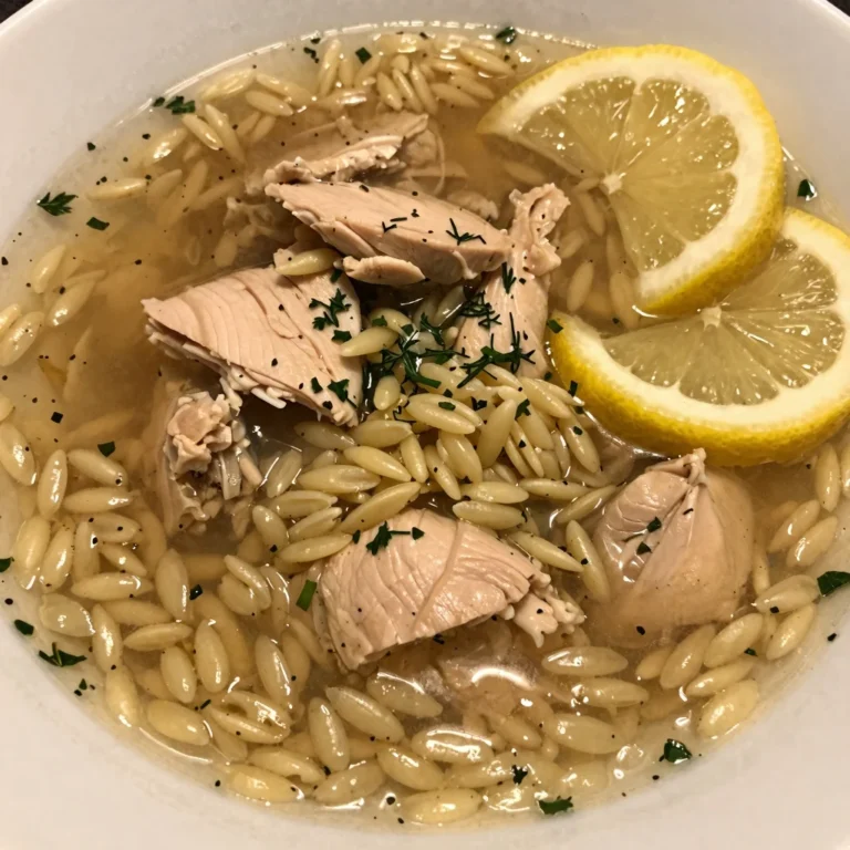 Lemon Orzo Chicken Soup