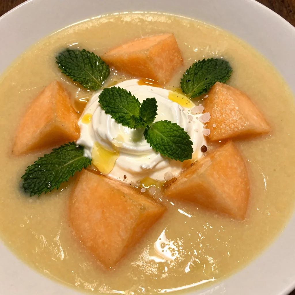 Minted Cantaloupe Soup