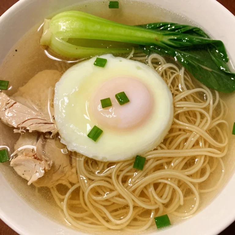 Noodle Soup with Poached Egg