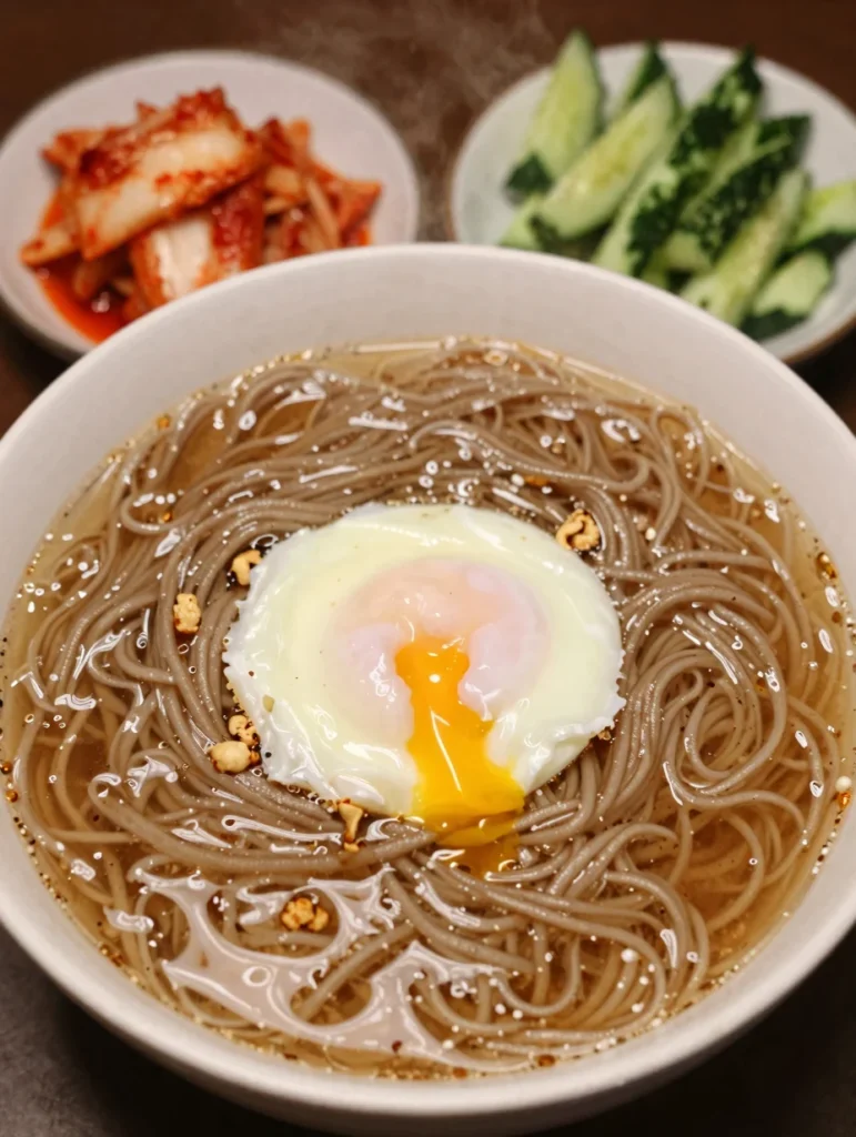 Noodle Soup with Poached Egg